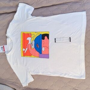 Nike White Tee with Vibrant Graphic